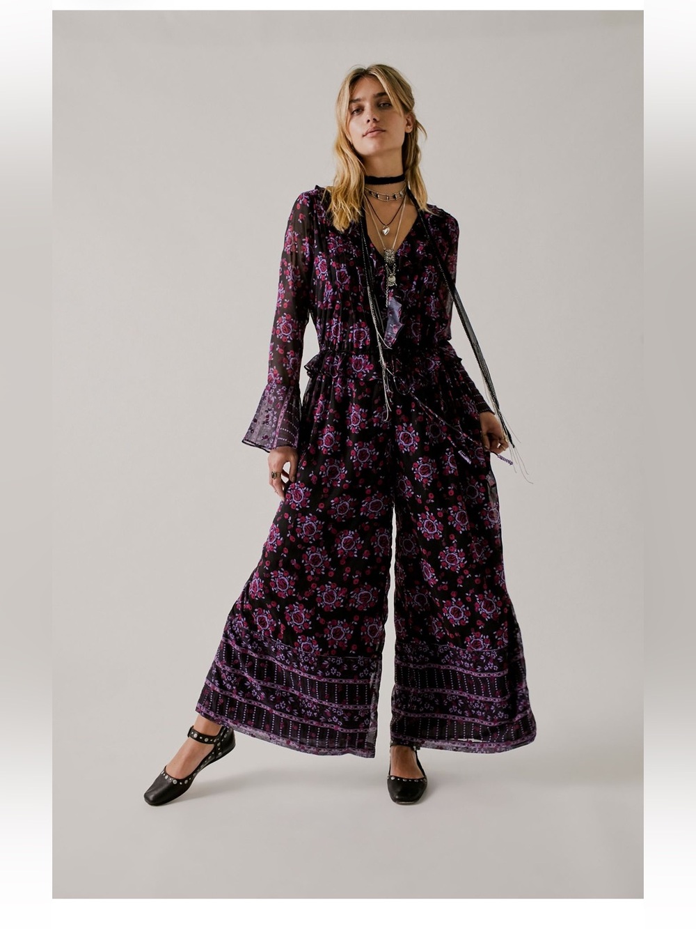 Free people x Anna sui cassiel printed jumpsuit